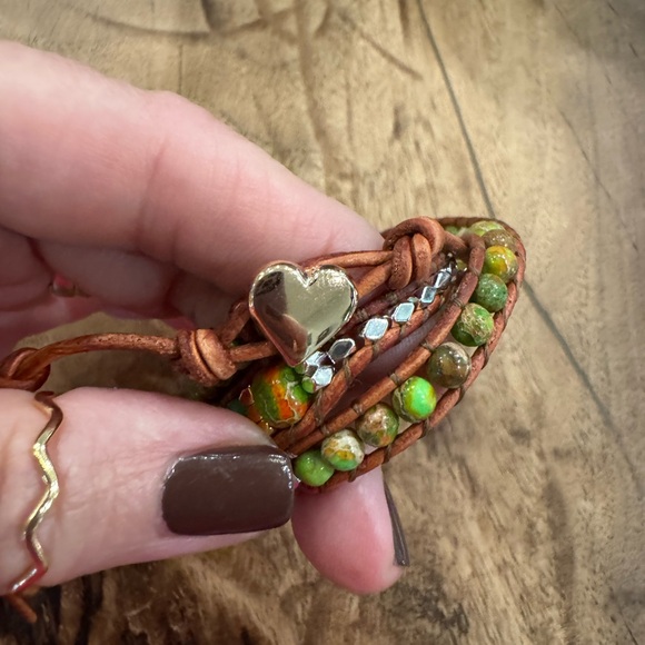 Boho Natural Stone Woven Bracelet - Picture 7 of 8